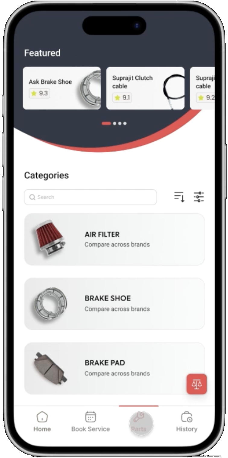 Get the best parts delivered directly to your nearby mechanic